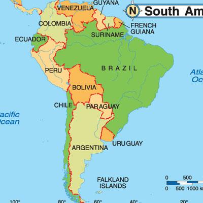 Central And South America Map Quiz | South america map, Map quiz ...