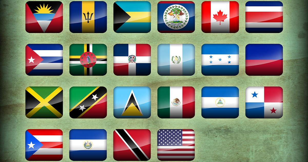Hide North America's Flags by Capital (Minefield) Quiz