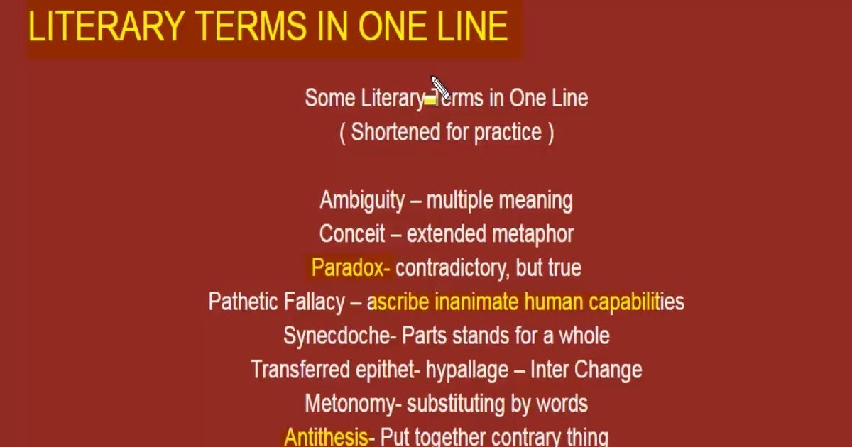 Literary Terms Crossword Puzzle Quiz By TheEnglishMajor