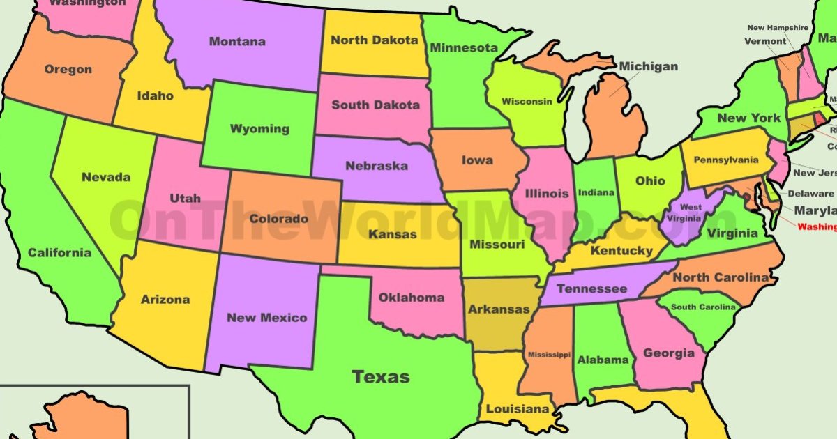 Can you Guess the States? Map Quiz - By s74081