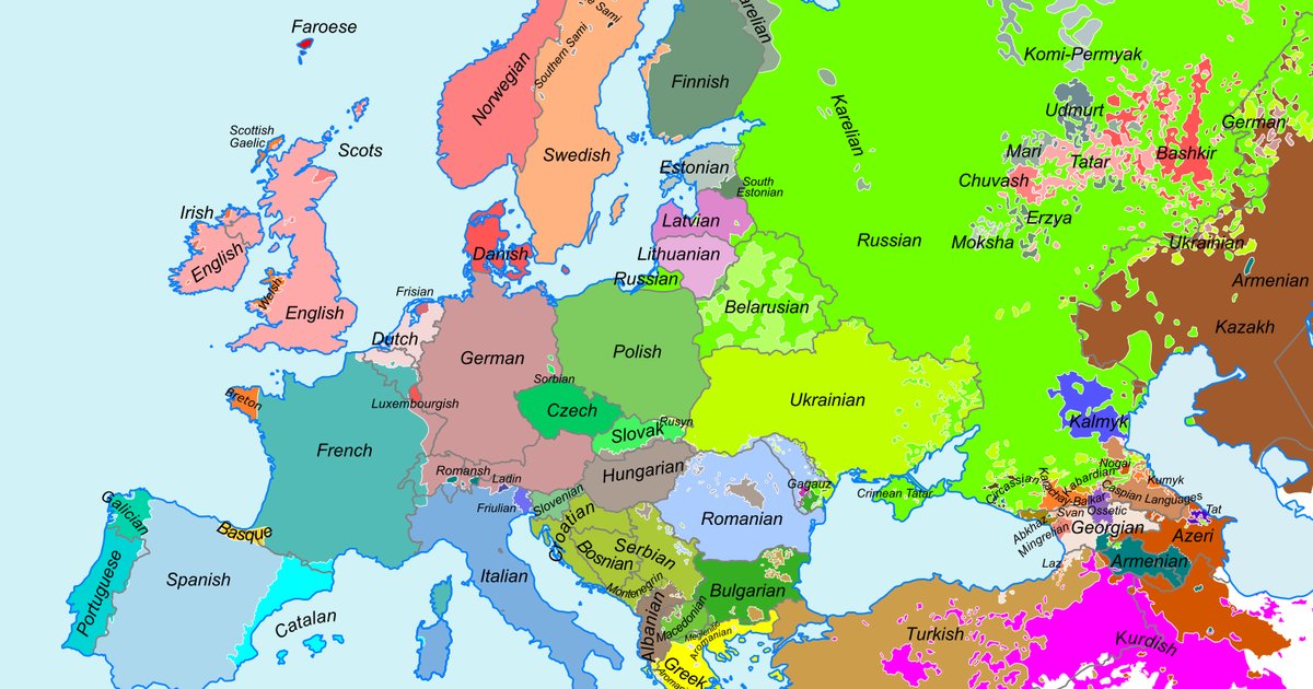 Mapa Europy Ze Stolicami Quiz Europe Map by Languages Map Quiz