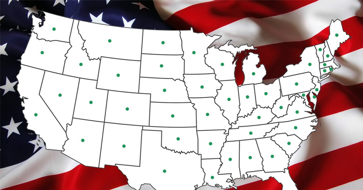 US States Minefield Quiz - By Veyos