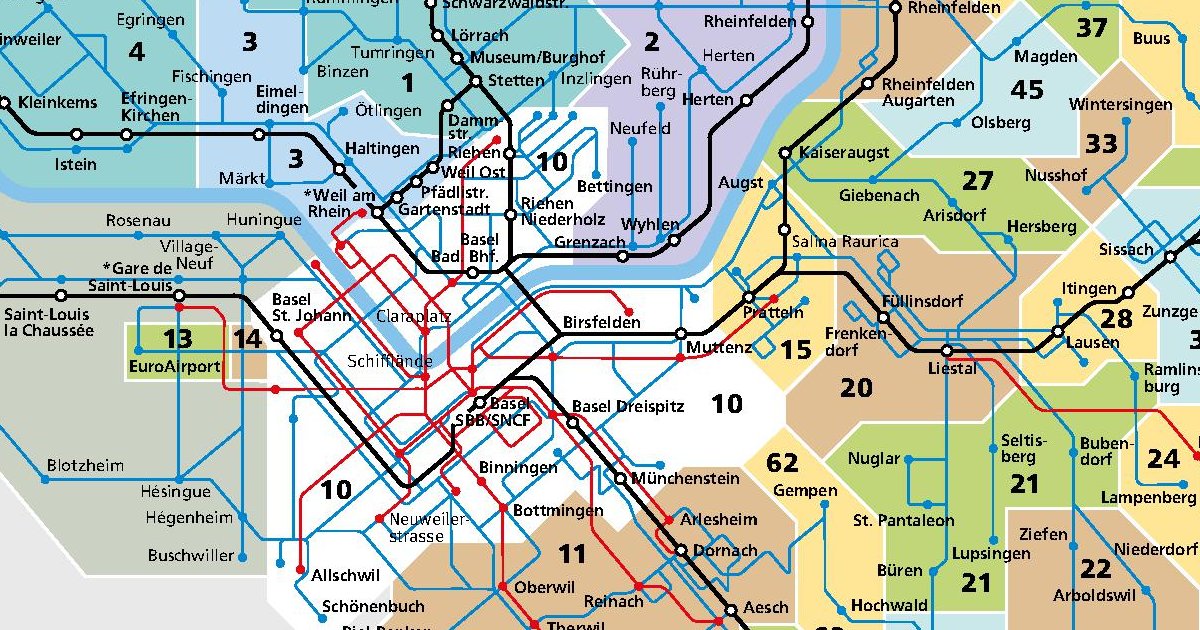 Basel Zone Final stations of trams and buses through Basel Quiz - By redob