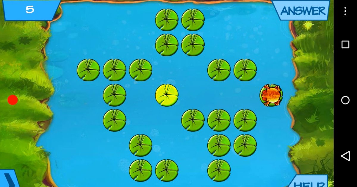 Frog jumping puzzle Quiz By raman22feb1988