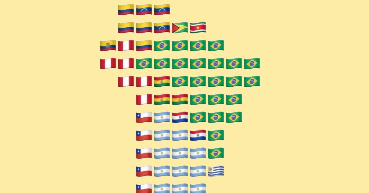 South America Emoji Flag Map Quiz