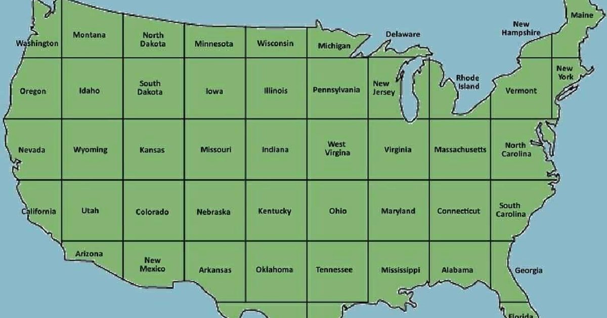 Leading Letter Map Grid U.S. States Quiz By Hejman