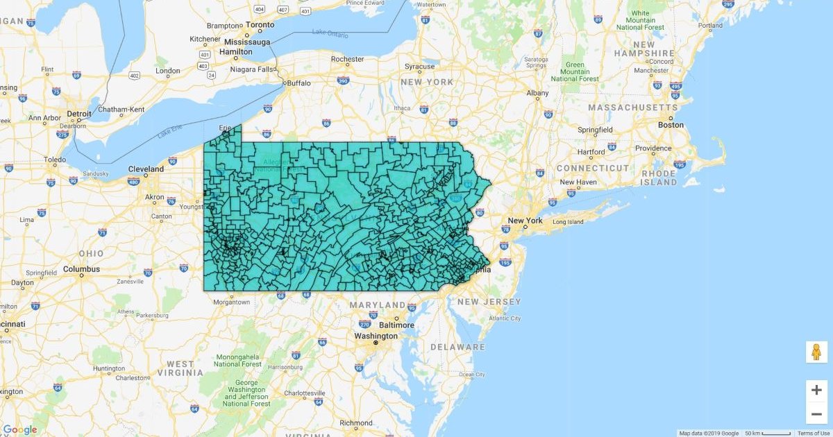 Bordering Pennsylvania Counties Quiz By adamabby