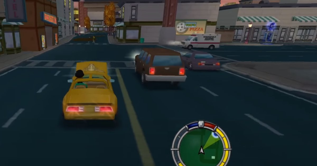 The Simpsons: Hit & Run. Map from the levels 2 & 5 Quiz - By PNorte