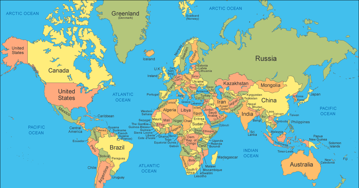 6 Countries 6 Letter Countries Quiz - By Hockeycat