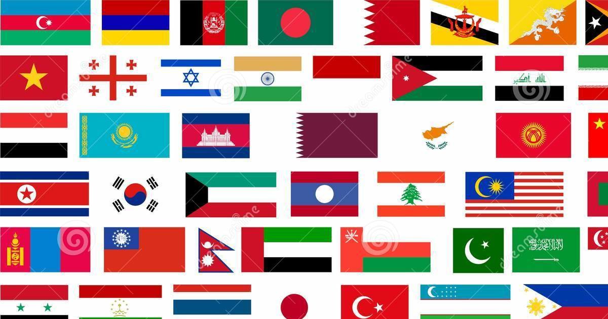 Alphabetical Flags of Asia Quiz By yhamid1982