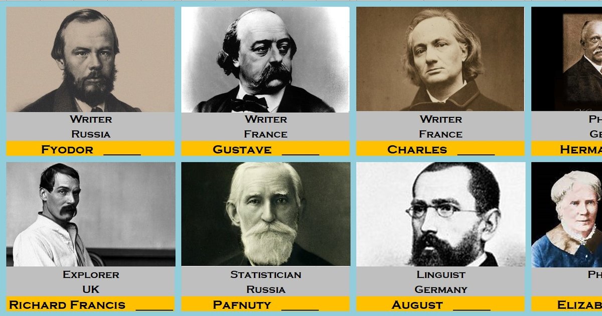 Memorable People Born in 1821 Quiz - By mucciniale
