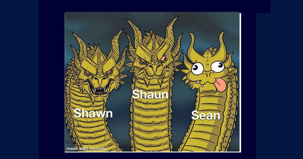 Sean, Shaun, Shawn, or Not Quiz By DrDon000