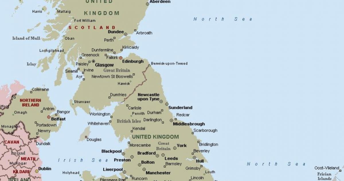 Visualised Distance: UK cities II (most populated) Map Quiz - By
