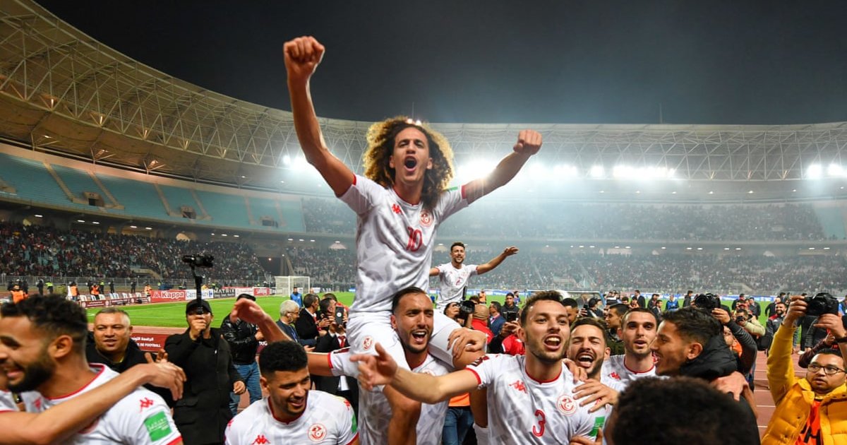 Tunisian players during the friendly match against Canada