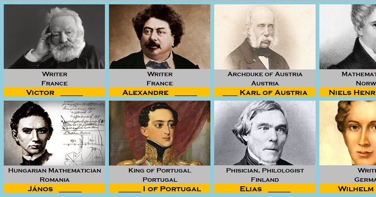 Memorable People Born in 1802 Quiz - By mucciniale