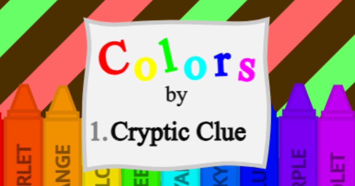 Colors by Cryptic Clue Quiz - By PolygonPuzzles
