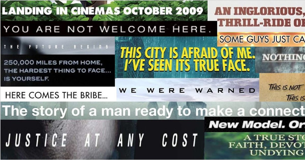 Taglines in 2009 movie posters Quiz - By mucciniale