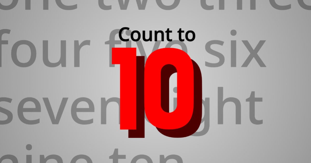 Count to Ten Quiz - By PolygonPuzzles