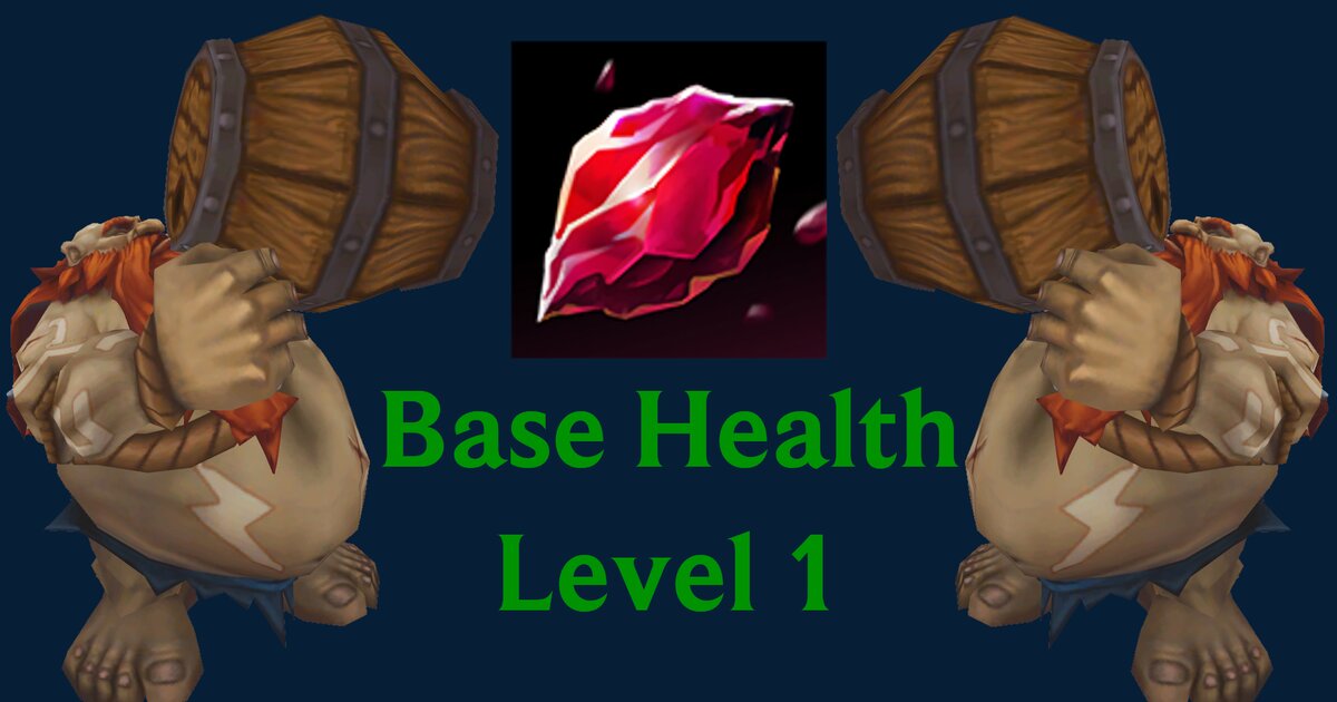 League of Legends - Base Health at Level 1 Quiz - By Kaliumnitraatti