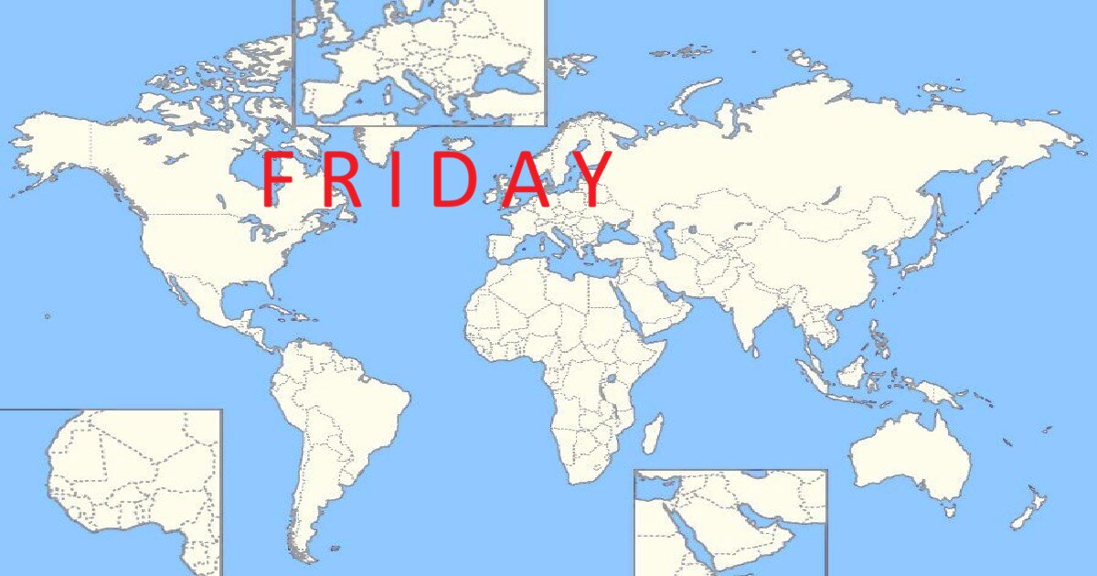 Countries spelling Friday on a map Quiz - By Blebleble1419