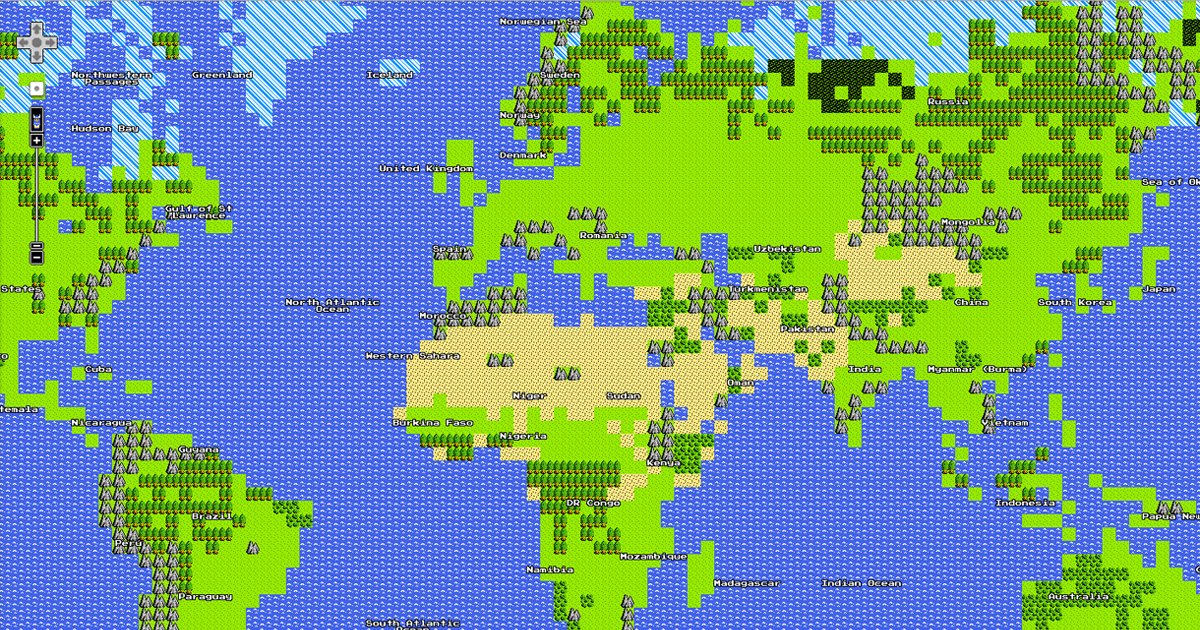 8-bit Google Maps Landmarks Quiz