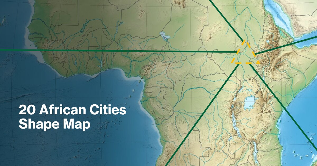 African Shape Program 20 African Cities Shape Map Quiz - By Addicted-Nation