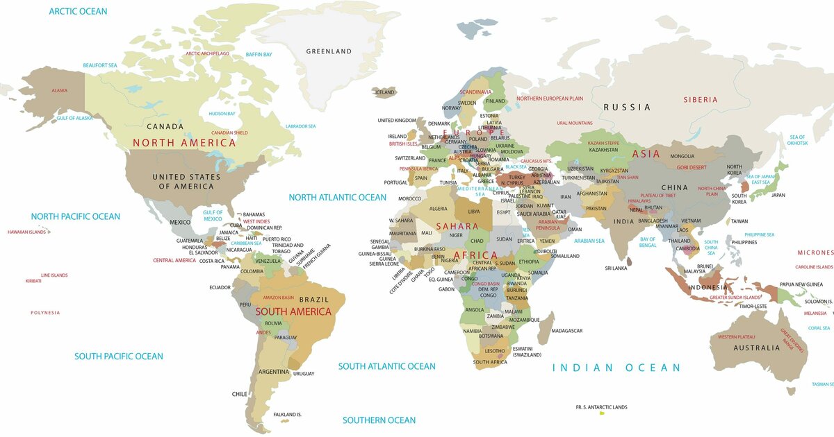 Quick Click: World Map 1 Quiz - By gabrielzurbrugg