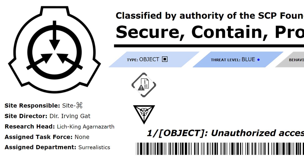 Gimmick SCP Item Number to True Item Number Quiz - By TsukiInkling