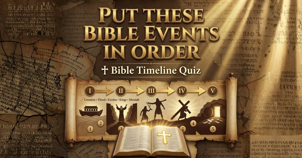️ Put These Bible Events in Order Quiz - By sharrivz