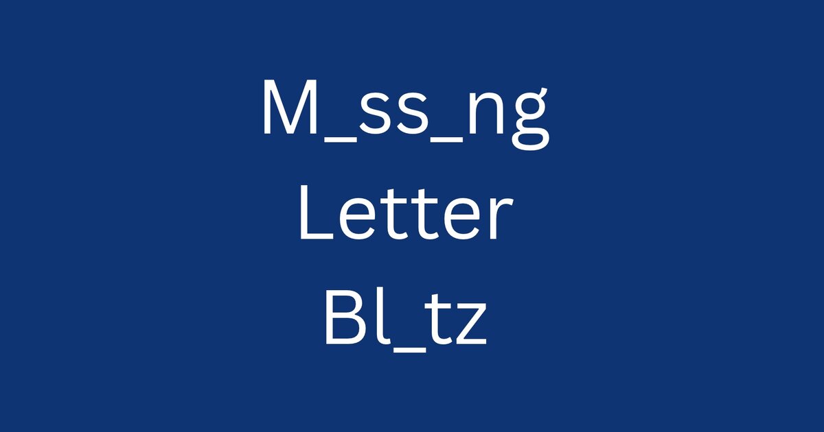 Missing Letter Blitz: Slayer Quiz - By Kayla-Reed
