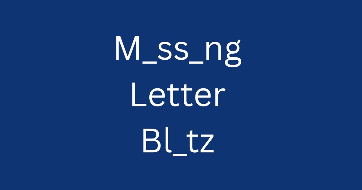 Missing Letter Blitz: Pantera Quiz - By Kayla-Reed