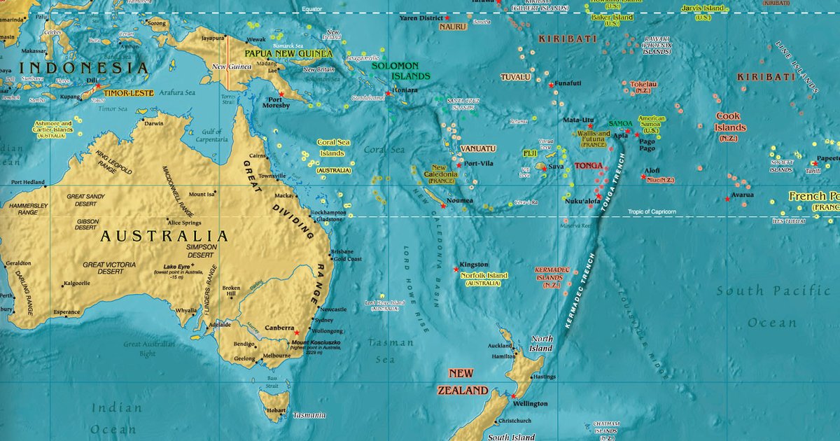 Oceania Geography Bunker Quiz