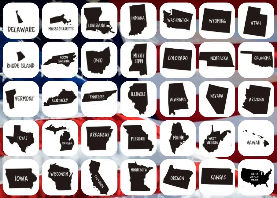 Minefield Maze: States of the USA Quiz - By daran