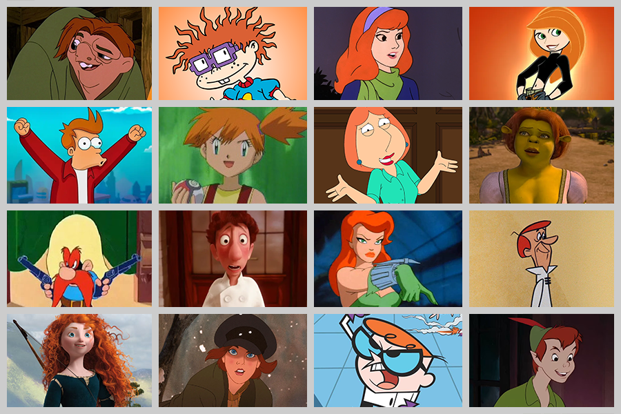 Cartoon Ragheads Find the Scrambled Cartoon Redheads Quiz - By johncenafan612