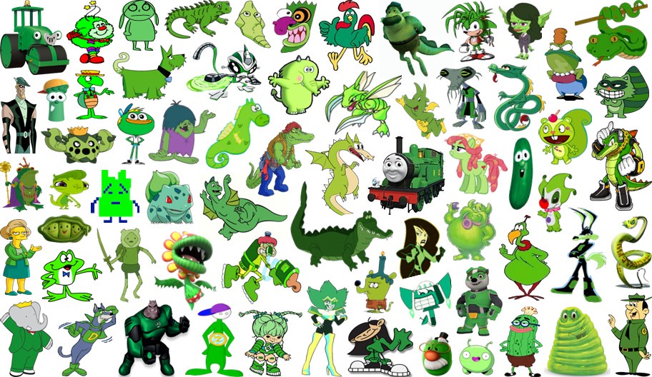 Click the Green Cartoon Characters II Quiz - By ddd62291
