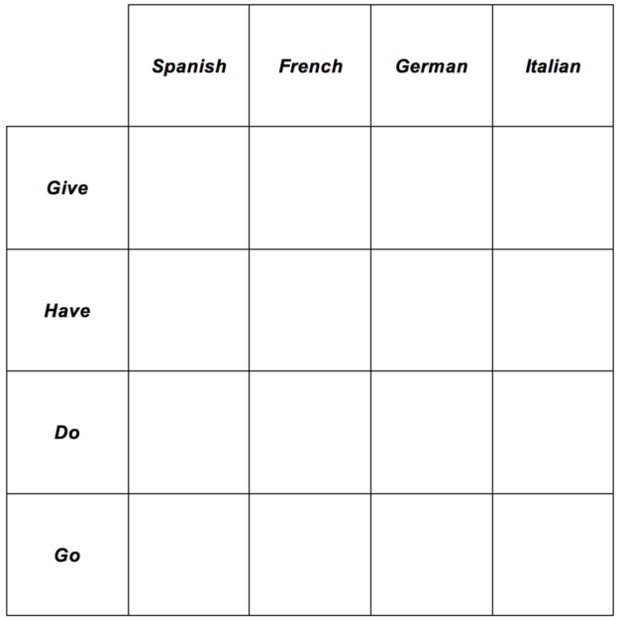 4x4 Grid Match: Language Quiz