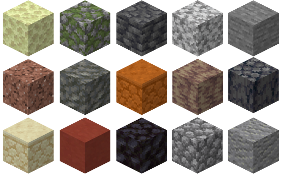 Minecraft Block Click - Types of Stone Quiz - By pjtrzeciak