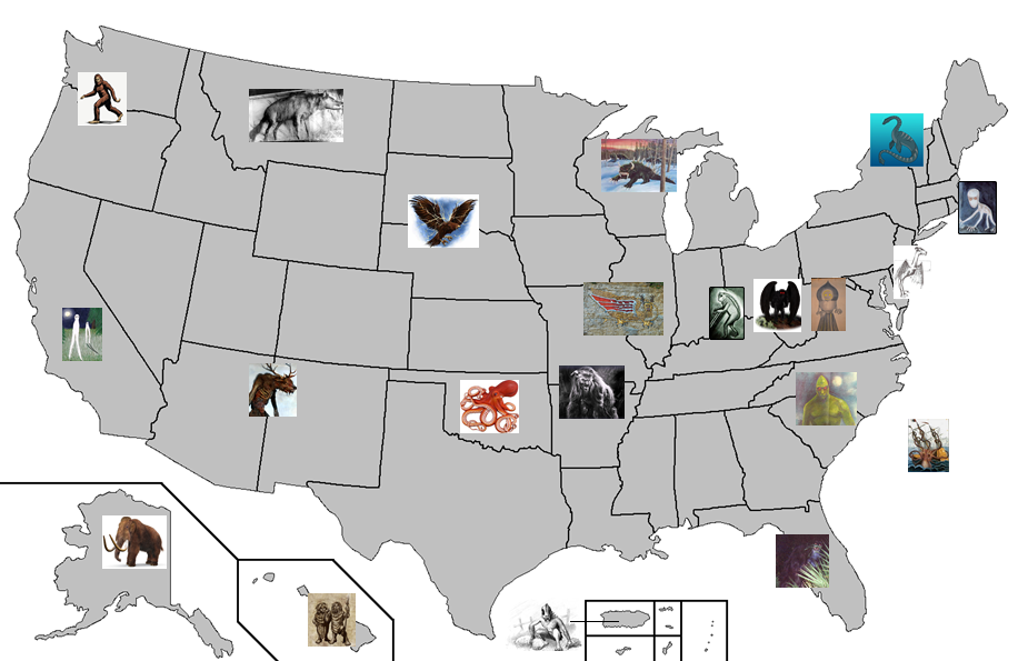 United States of Cryptids Quiz - By Extinctanimals22