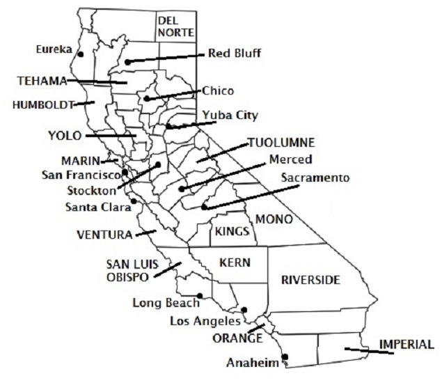 Fix the California Map Quiz By mikenew