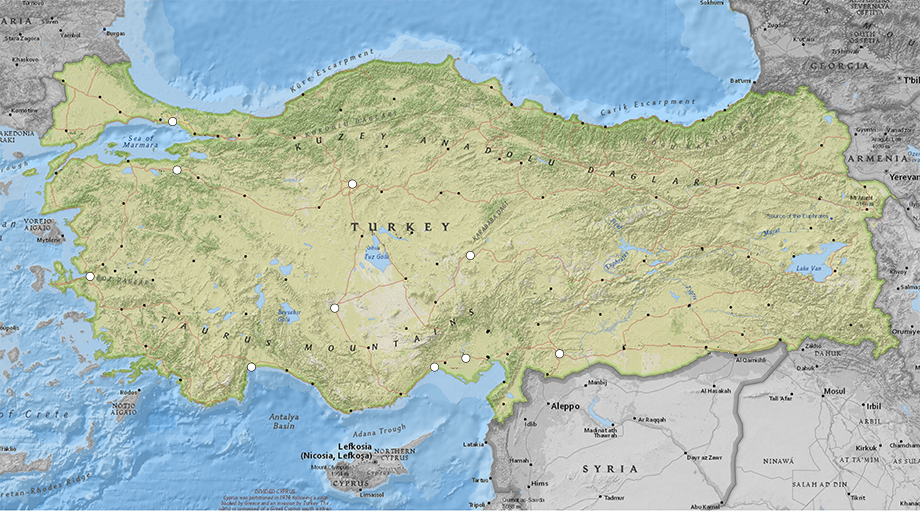 Turkey Cities - Easy Quiz - By Blakey4