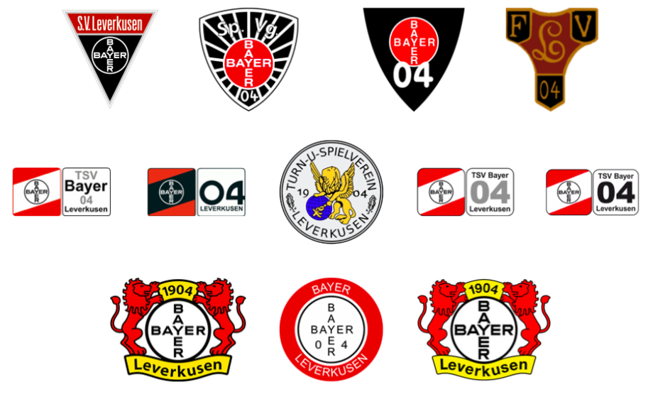 Evolution of Football Crests Bayer 04 Leverkusen Quiz By bucoholico2