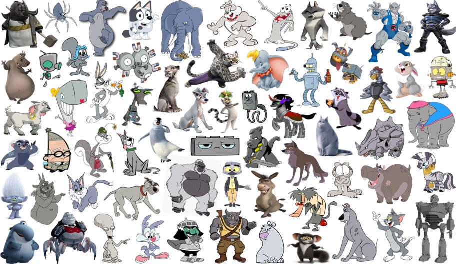 Click the Gray Cartoon Characters Quiz - By ddd62291