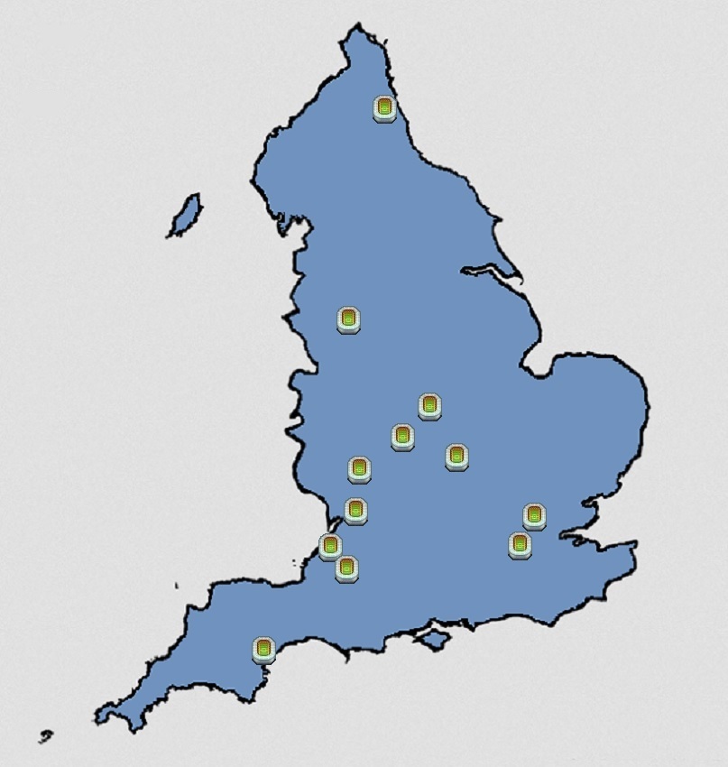 Aviva Premiership Stadia on a Map Quiz - By HappyWife