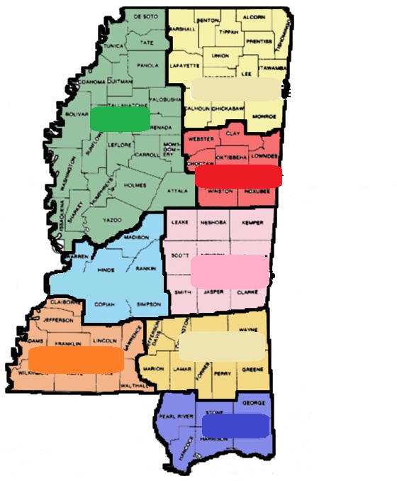 Regions of Mississippi Quiz By scole9179
