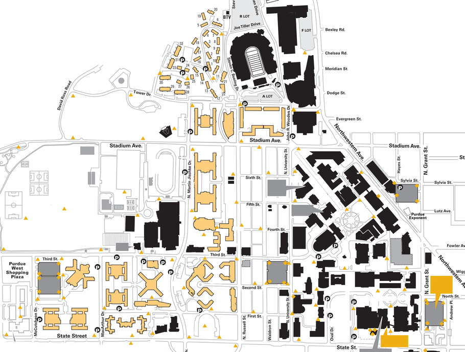 Purdue University Map Purdue University Map