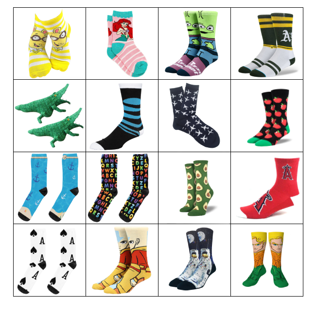 'A' Socks Quiz By johncenafan612