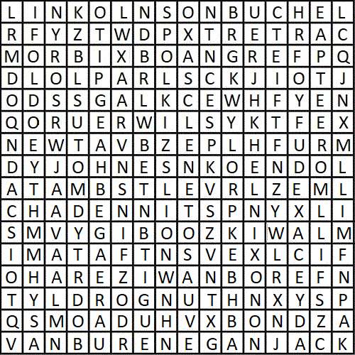 Word search us presidents quiz by cutthroat
