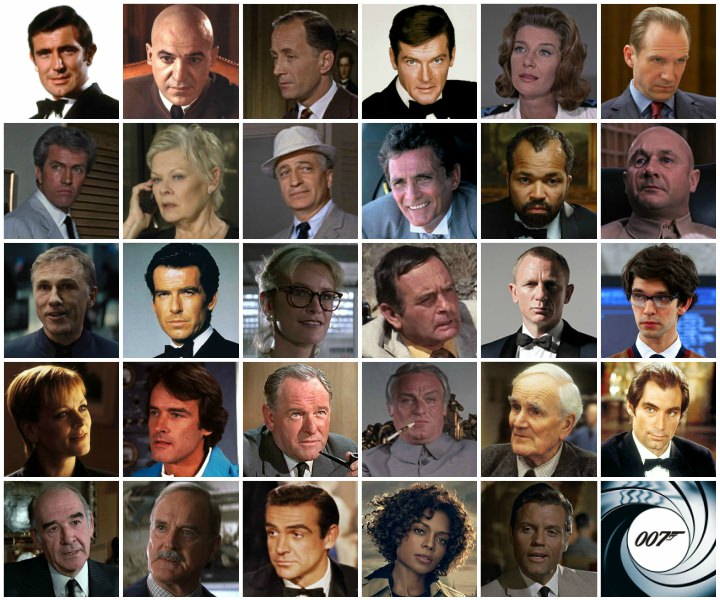 007 Actors Character Grid Quiz By SporcleEXP