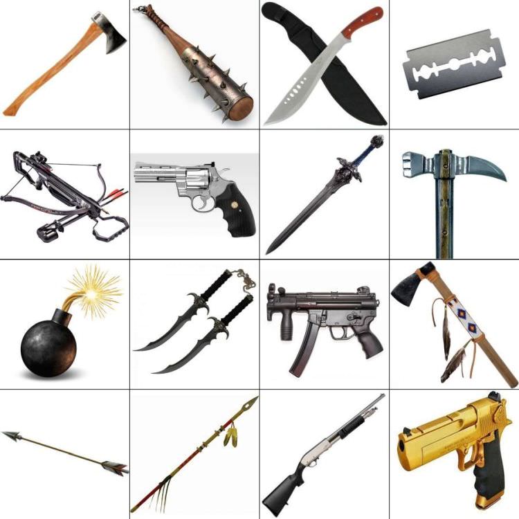 Weapons in Movie Titles Quiz By Pilgab