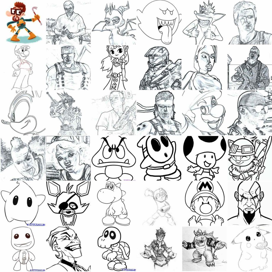 Drawn Video Game Characters Quiz By CheezusCrust